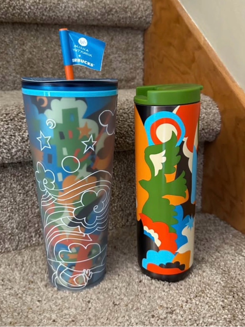 2pk NEW Starbucks Artist Graphic Tumblers Set (Hot & Cold Set!)
